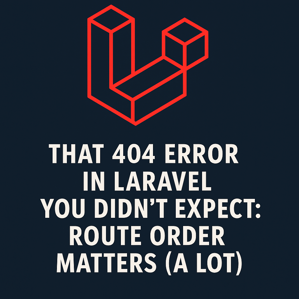 Ese 404 en Laravel que no esperabas: el orden de las rutas importa (y mucho)